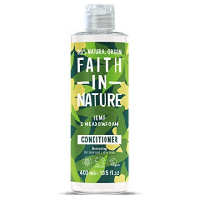 Faith In Nature Natural Hemp & Medowfoam Conditioner, Restoring, Vegan & Cruelty Free, No SLS or Parabens, For Normal to Dry Hair, 400ml
