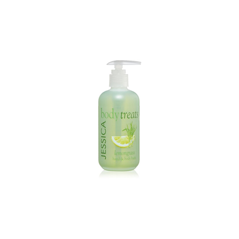 JESSICA Body Treats Hand and Body Bath, Lemongrass, 251 ml