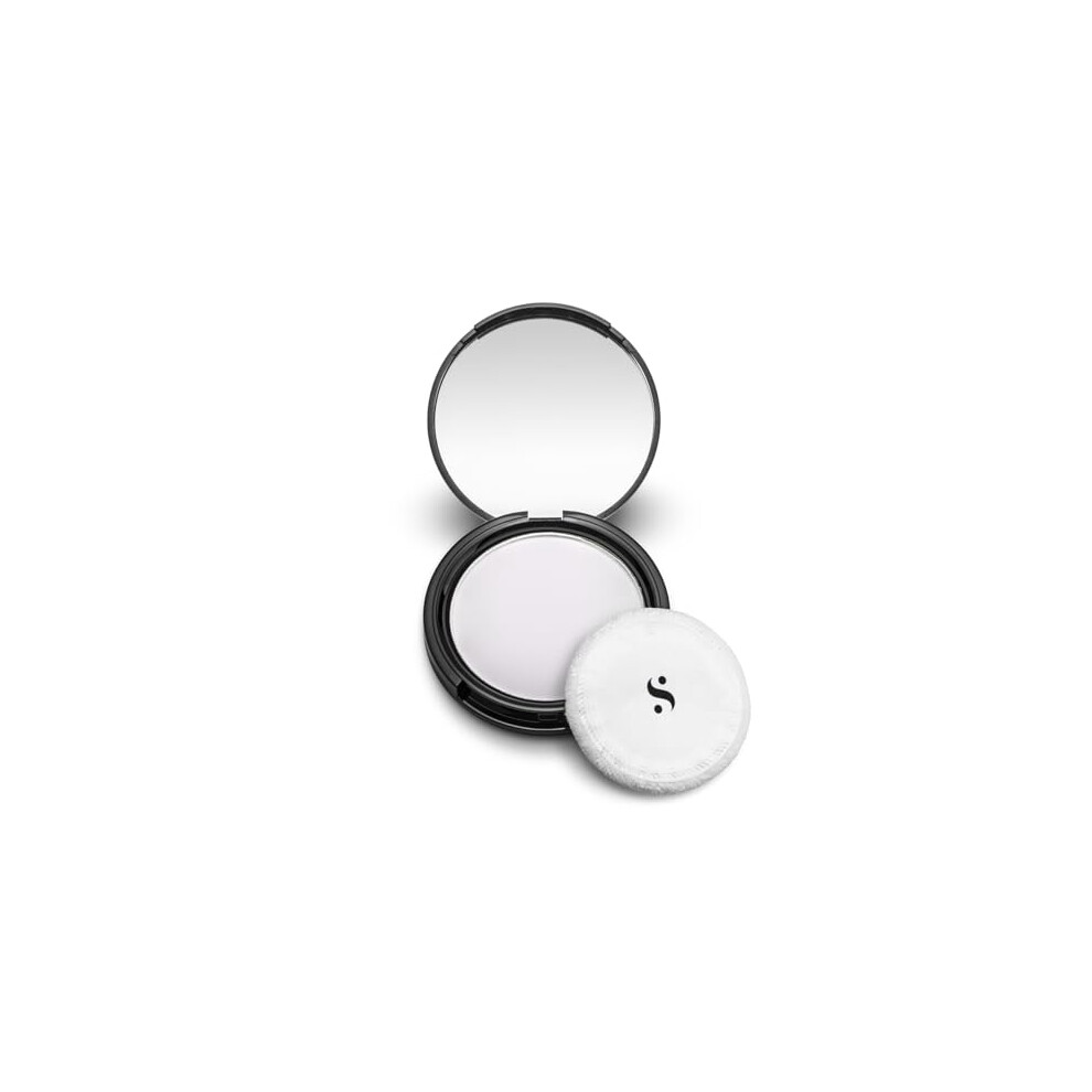 Stargazer Pressed Powder White, Pressed Powder Full Cover Foundation Including Mirror And Puff Applicator