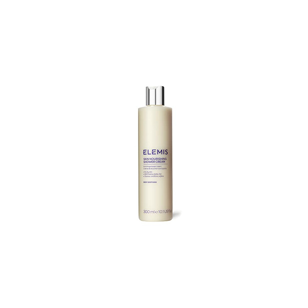 ELEMIS Skin Nourishing Shower Cream, Luxury Body Wash Enriched with Moisturising Macadamia & Jojoba Oils and Oat Extract, Milk Protein Infused Satin