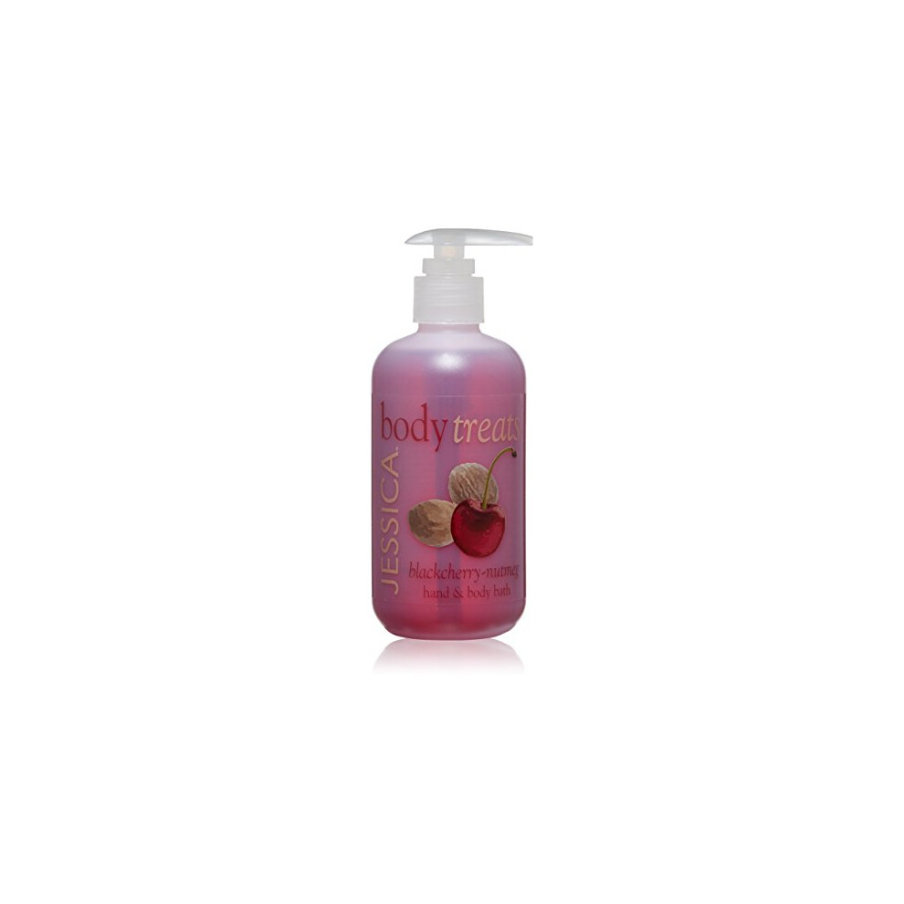 JESSICA Body Treats Hand and Body Bath, Blackcherry Nutmeg, 251 ml