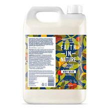 Faith In Nature Natural Grapefruit and Orange Body Wash, Invigorating, Vegan and Cruelty Free, No SLS or Parabens, 5 L Refill Pack
