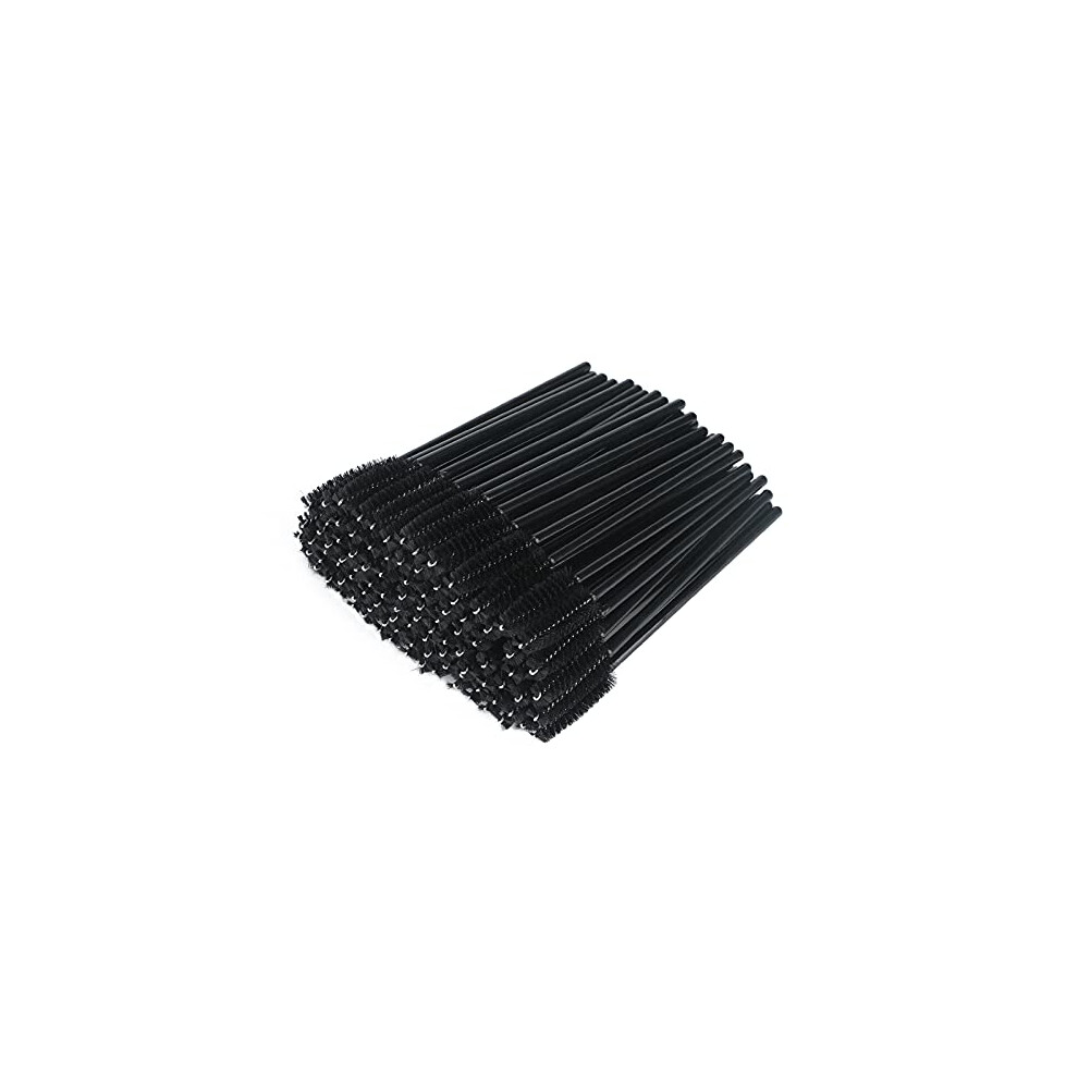G2plus Black 100 Pcs Eyelash Brushes Spoolies - Eyebrow Spoolie Brushes -Disposable Mascara Wands - Eyelash Extension Brushes For Extensions