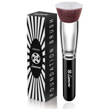 Foundation Brush Kabuki Flat Top - Perfect For Blending Liquid Make Up, Cream or Flawless Powder Cosmetics - Buffing, Stippling, Concealer - Premium