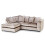(Mink, 4 Seater Left Hand Facing Corner) Crystal Crushed Velvet Scatter Back Corner Sofa Range 1