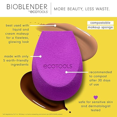 EcoTools Ecotools Bioblender By Makeup Sponge Duo Pack For Liquid & Cream Make-Up 2