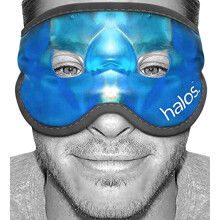 Cooling Gel Eye Mask For Migraine Relief, Sinus or Headaches, Puffy Eyes Reduce Dark Circles & Bruising- Halos Our Cold Eye Mask Can Be used Hot or