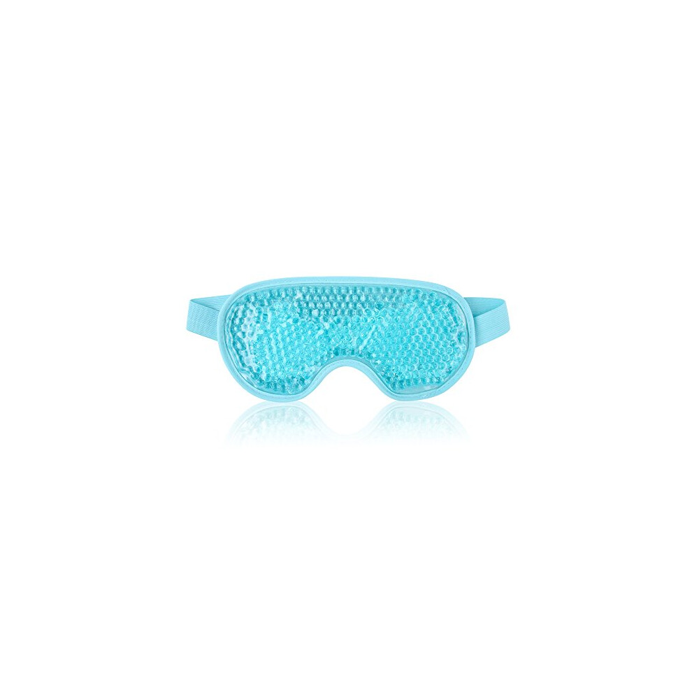 Newgo Dark/Light/Blue Cooling Gel Mask For Puffy Eyes, Reusable Hot Cold Therapy For Migraine, Headache, Circles, Dry/Swollen Eyes, Sinus Pain,