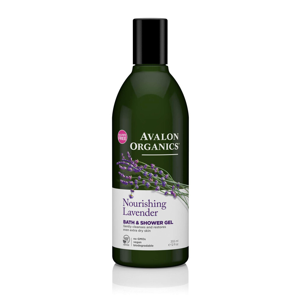 Avalon Bath & Shower Gel, Nourishing Lavender, 355 ml