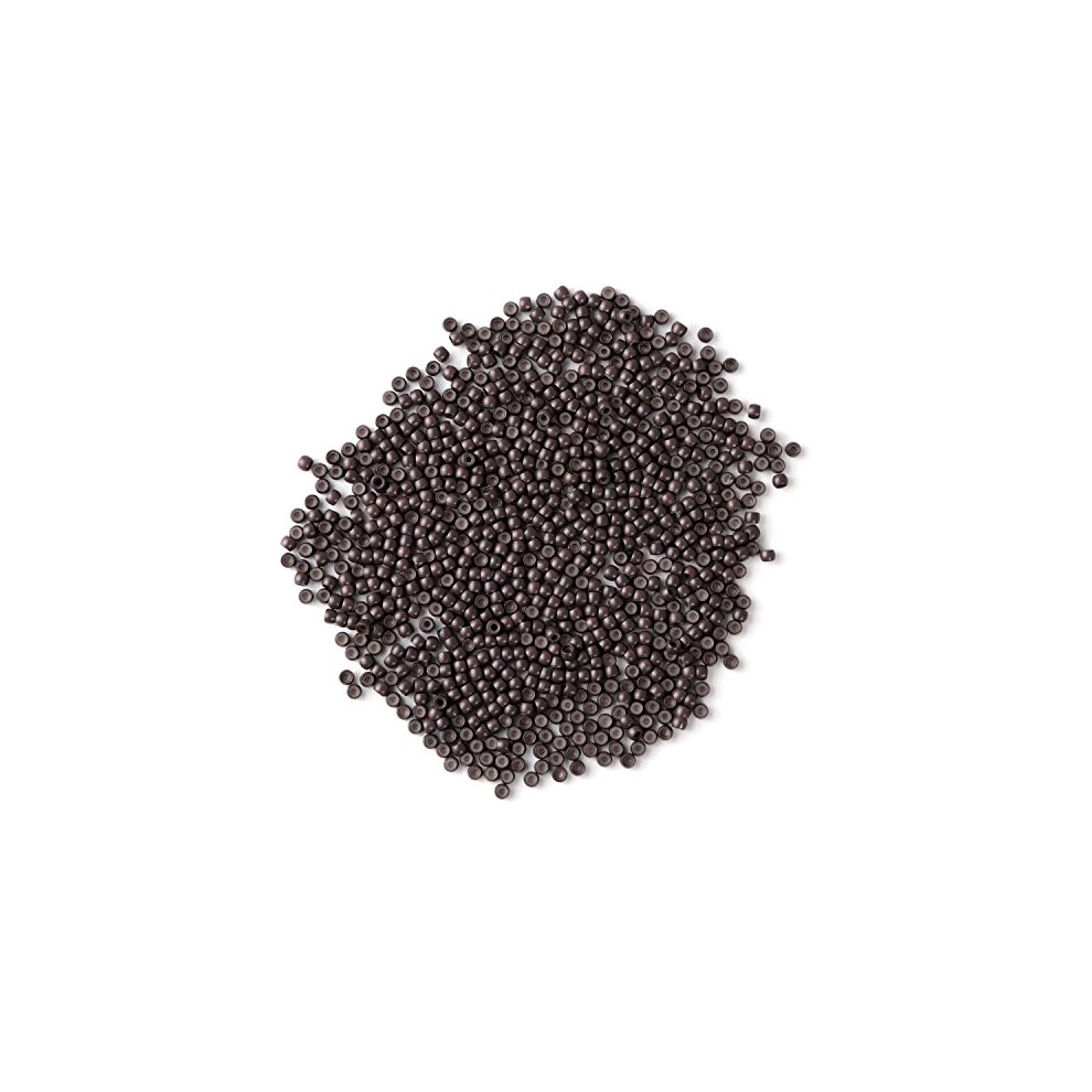 Vlasy Unisex Brown Silicone Lined Nano Rings Beads For Nano Tip Hair Extensions Micro Nano Beads (200Pcs, )