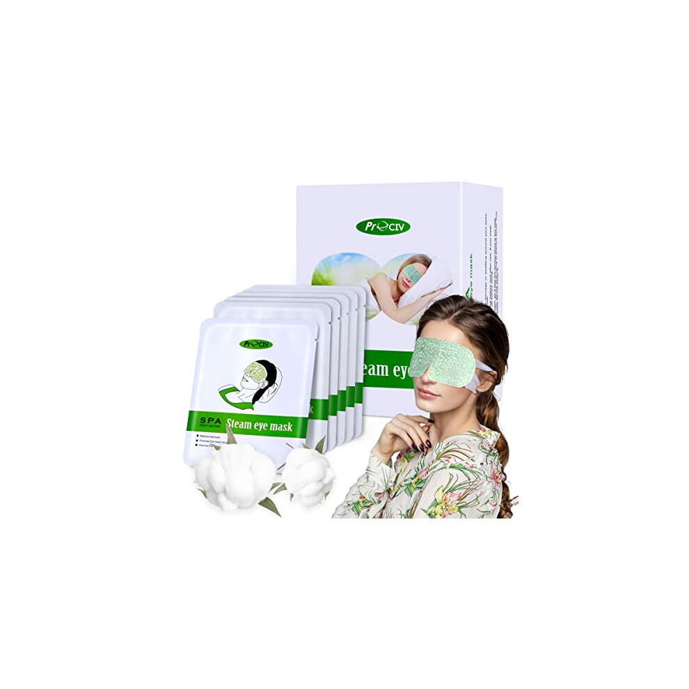 Prociv 16 Packs Steam Eye Mask Warming Eye Mask Self Heating Eye Mask Sleep Mask For Dry Eyes Fatigue Disposable Moist Hot Compress Eye Patch Great
