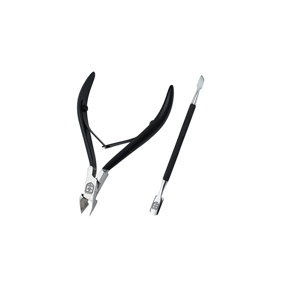 Senbach Cuticle Trimmer With Cuticle Pusher, Cuticle Remover Cuticle Nipper Professional Stainless Steel Cuticle Cutter Clipper Durable Pedicure