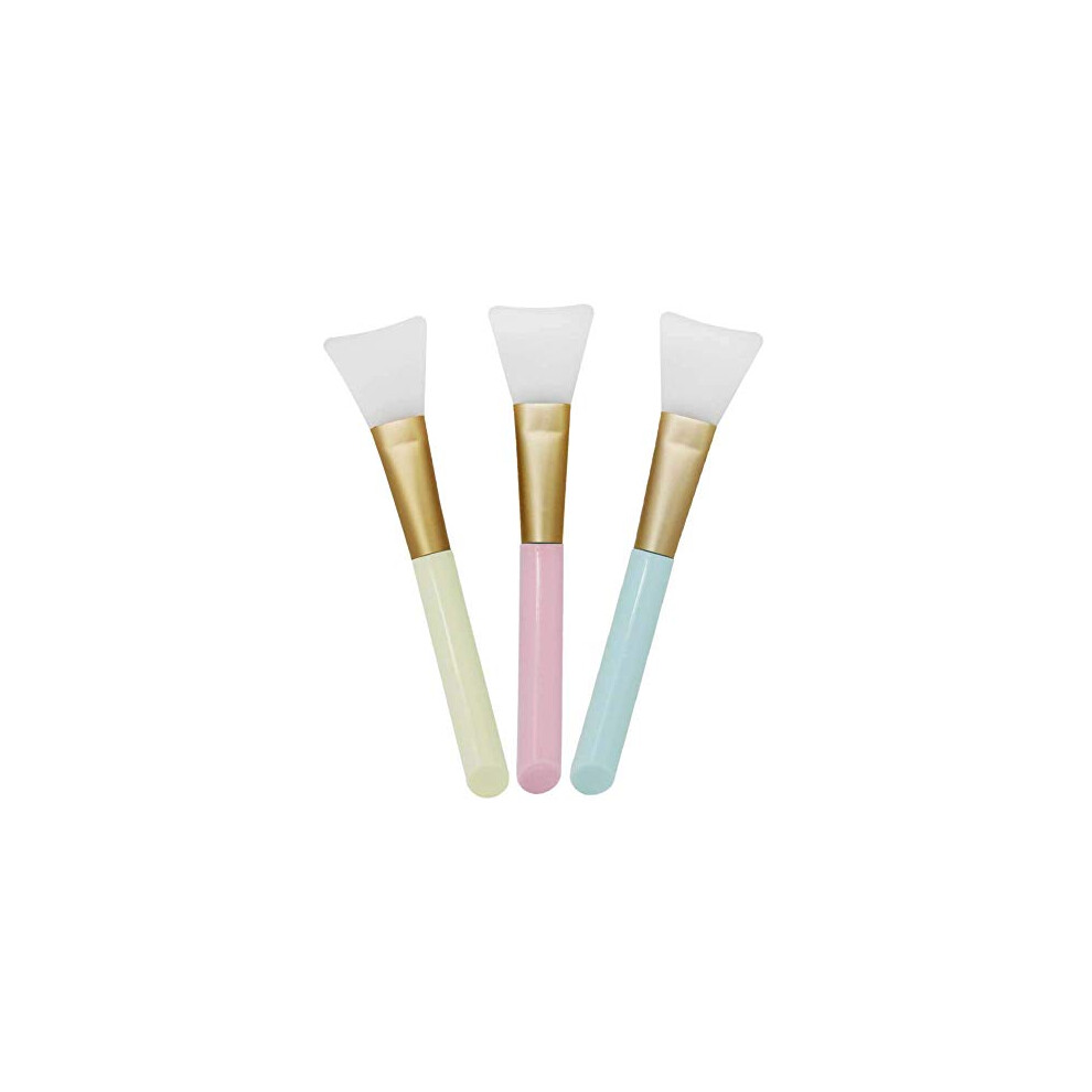 Lansonee 3 Pcs Silicone Face Mask Brush,Mask Beauty Tool Soft Silicone Facial Mud Mask Applicator Brush Hairless Body Lotion And Body Butter Applicator Tools