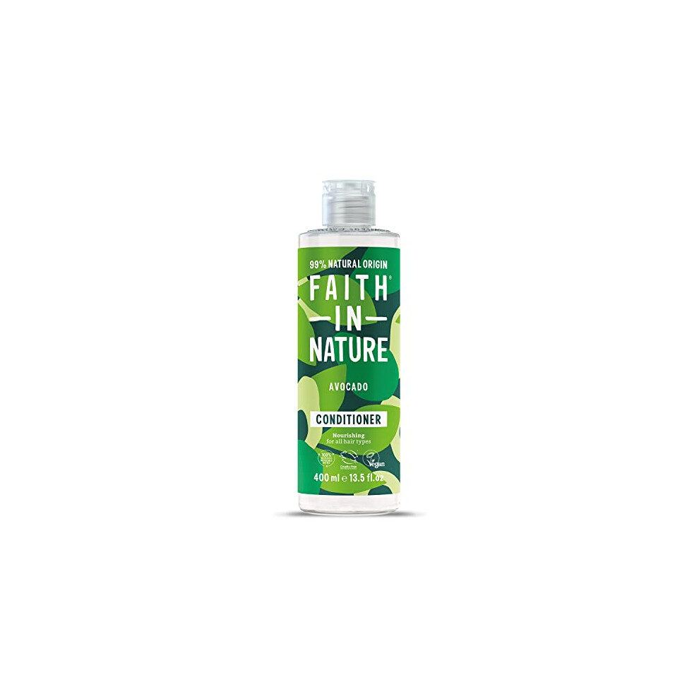 Faith In Nature Natural Avocado Conditioner, Nourishing, Vegan & Cruelty Free, No SLS or Parabens, for All Hair Types, 400ml