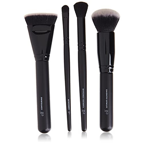 e.l.f. e.l.f. Complexion Perfection Brush Kit 4 Piece Set, Synthetic