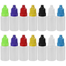 CODIRATO 70 PCS Plastic Eye Liquid Squeezable Dropper Bottles 10ML Liquid Bottles for E-liquid, Oils, Dyes and Other Liquids (7 Colores)