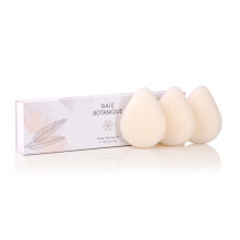 Baie Botanique Teardrop Konjac Sponge - Eco-friendly, Gentle Facial Cleansing and Exfoliating 100% Natural Sponge, Set of 3