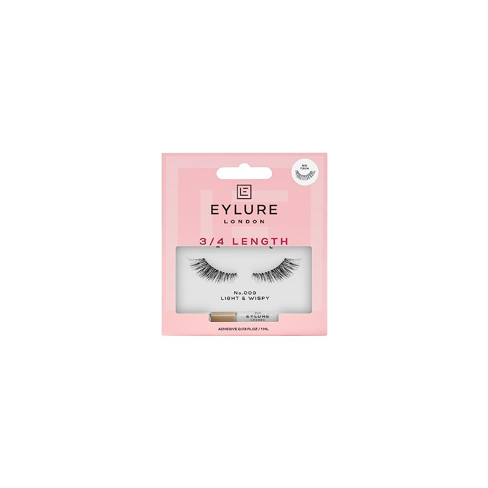 Eylure Length False Eyelashes, 009 Black, 1 Pair, Pack of 1