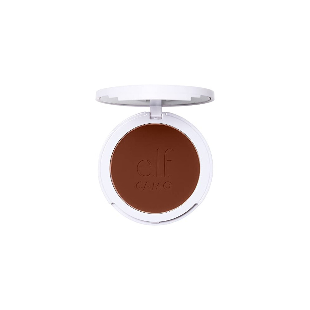 e.l.f. Camo Powder Foundation, Lightweight, Primer-Infused Buildable & Long-Lasting Medium-to-Full Coverage Foundation, Deep 560 C