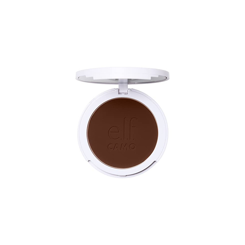 e.l.f. Camo Powder Foundation, Lightweight, Primer-Infused Buildable and Long-Lasting Medium-to-Full Coverage Foundation, Rich 650 C, 8 g (Pack of 1)