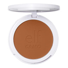 e.l.f. Camo Powder Foundation, Lightweight, Primer-Infused Buildable & Long-Lasting Medium-to-Full Coverage Foundation, Tan 450 N