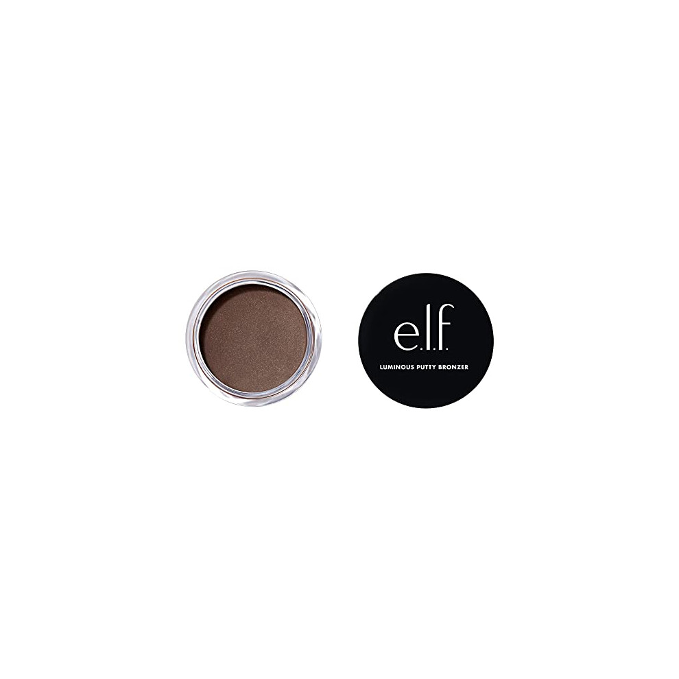 e.l.f. Luminous Putty Bronzer, Lightweight Putty-to-Powder Bronzer For A Radiant, Glowing Finish, Highly Pigmented, Vegan & Cruelty-Free, Island