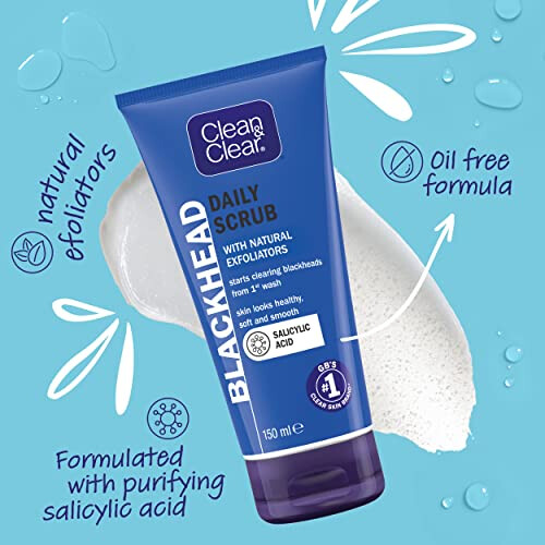 Clean and Clear Blackhead Clearing Daily Scrub, 150 ml 2