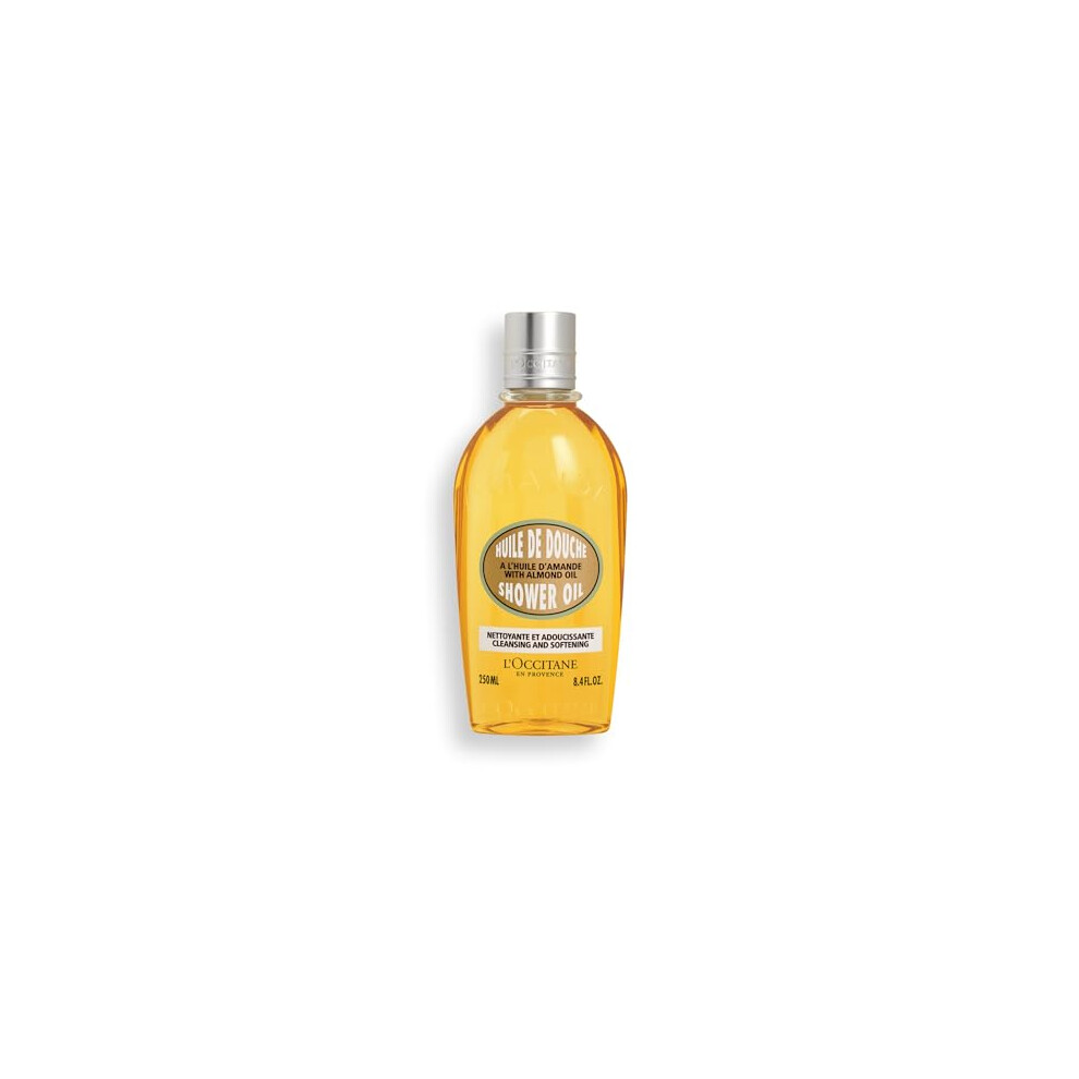 L'OCCITANE Almond Shower Oil 250ml | Moisturising & Nourishing | Vegan & 99% Readily Biodegradable | Luxury & Clean Beauty Body Wash for All Skin