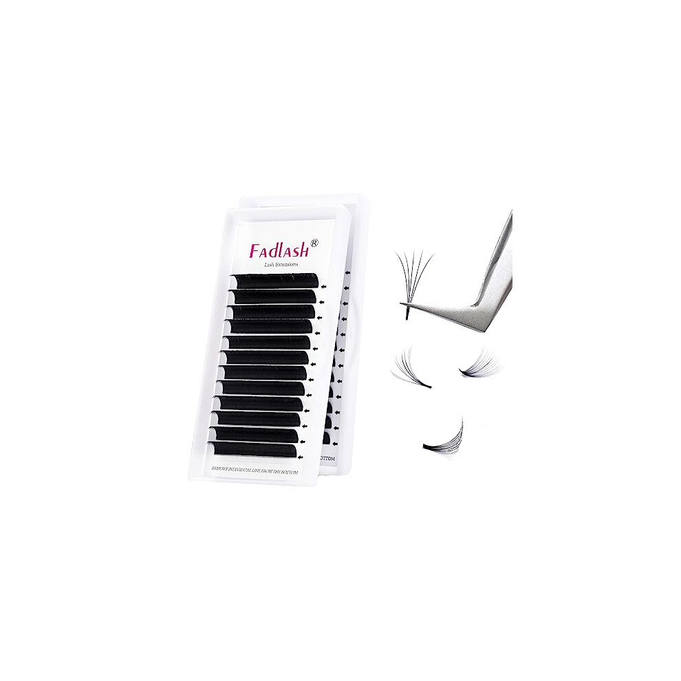 Fadlash Easy Fan Lashes C Curl 0.07 10-11-12Mm Mixed Tray Russian Lashes Natural Look Self Fanning Eye Lashes Automatic Blooming Russian Eyelashes