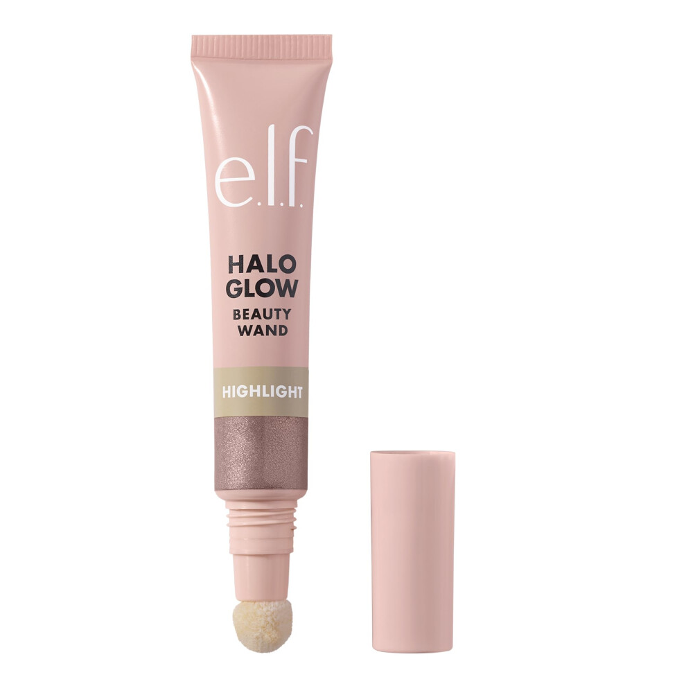 e.l.f. Halo Glow Highlight Beauty Wand, Liquid Highlighter Wand For Luminous, Glowing Skin, Buildable Formula, Vegan & Cruelty-free, Rose Quartz