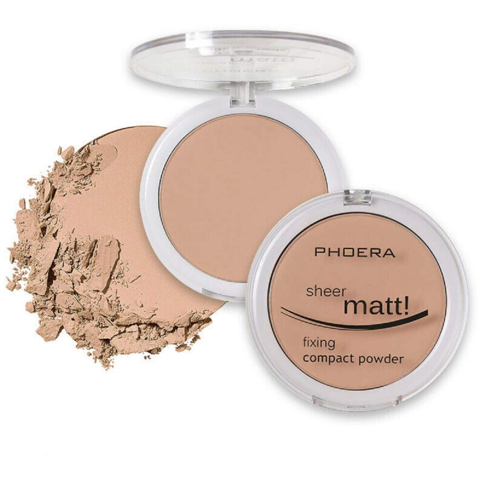 Phoera Aquapurity Sheer Matte Compact Powder Fixing Powder Makeup Base Fixer Setting Powder Foundation Fixing Compact Pressed Powder Long Lasting Make
