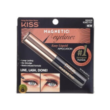 KISS Magnetic Lash Collection Magnetic Eyeliner, Black, Smudge Proof, Biotin Infused Magnetic Eyeliner with Precision Tip Brush