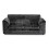 (Black, 3 Seater) Crystal Crushed Velvet Full Back Corner Sofa Range 1