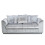 (Silver, 3 Seater) Crystal Crushed Velvet Scatter Back Corner Sofa Range 1