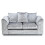 (Silver, 2 Seater) Crystal Crushed Velvet Scatter Back Corner Sofa Range 1