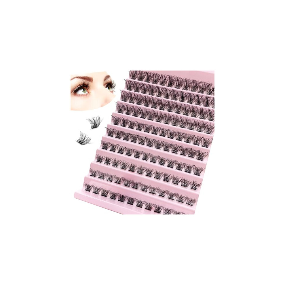 Cnmtcco Lash Clusters, 120Pcs Diy Lash Extenisons 8-16Mm D Curl Fluffy Individual Natural Wispy Lashes Reusable Eyelash Extension At Home (Naturally)