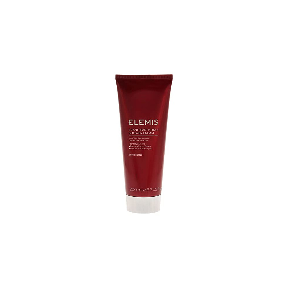 ELEMIS Frangipani Monoi Shower Cream, Luxurious Shower Body Cream to Cleanse, Condition and Soften, Skin-Softening Body Wash Infused with Frangipani