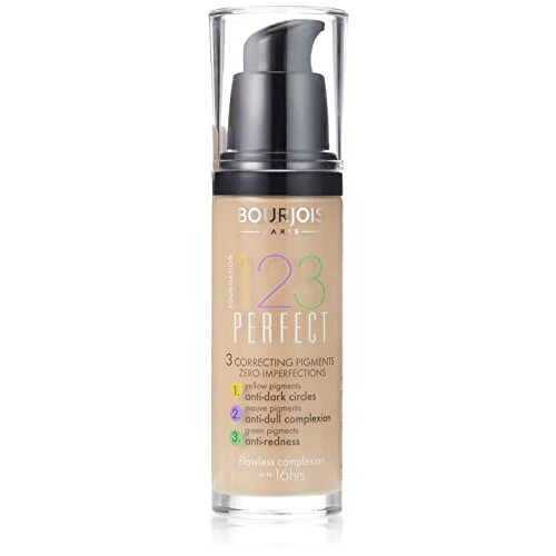 Bourjois Bourjois 123 Perfect Medium Coverage Liquid Foundation 52 Vanilla, 30 ml (Pack of 1)