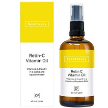 facetheory Retin-C Vitamin Oil O9 - Acne Scar Face Oil, Loaded With Vitamin C and Vitamin E, Gentle On Skin, Non-comedogenic Base, Vegan and