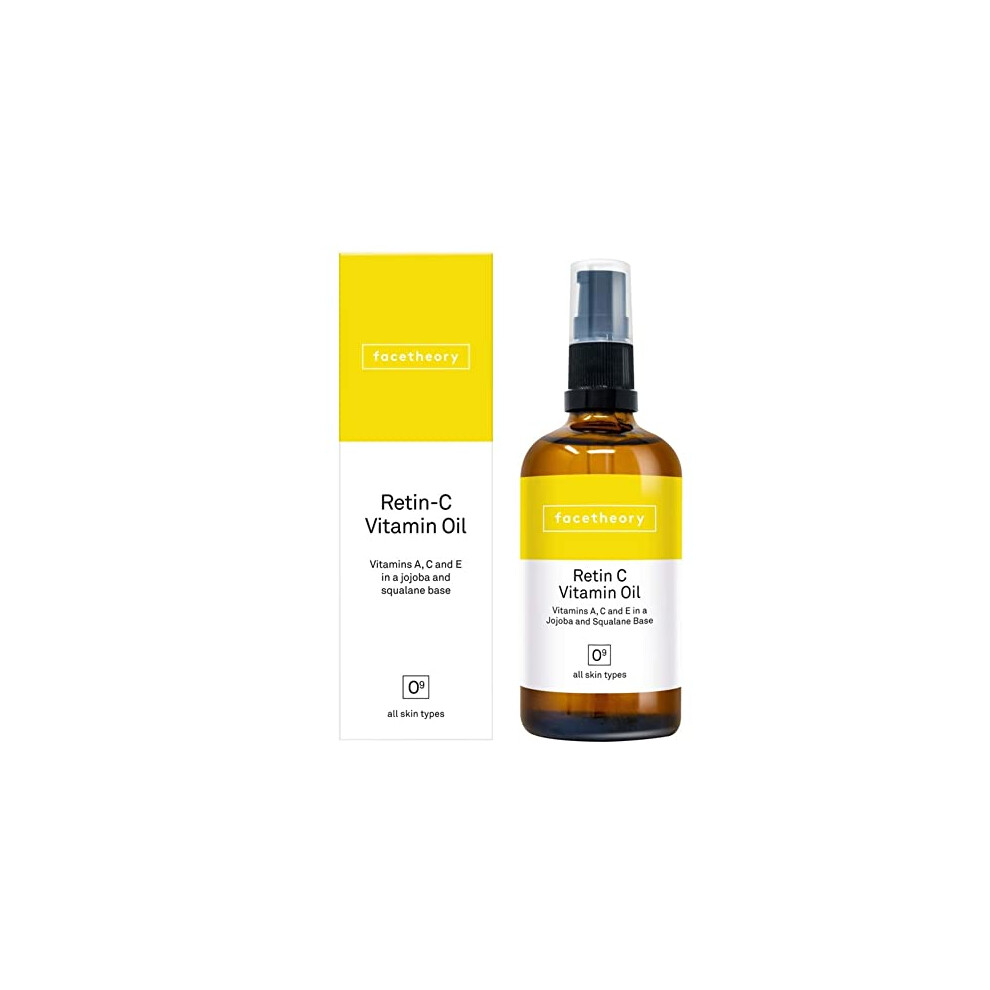 facetheory Retin-C Vitamin Oil O9 - Acne Scar Face Oil, Loaded With Vitamin C and Vitamin E, Gentle On Skin, Non-comedogenic Base, Vegan and