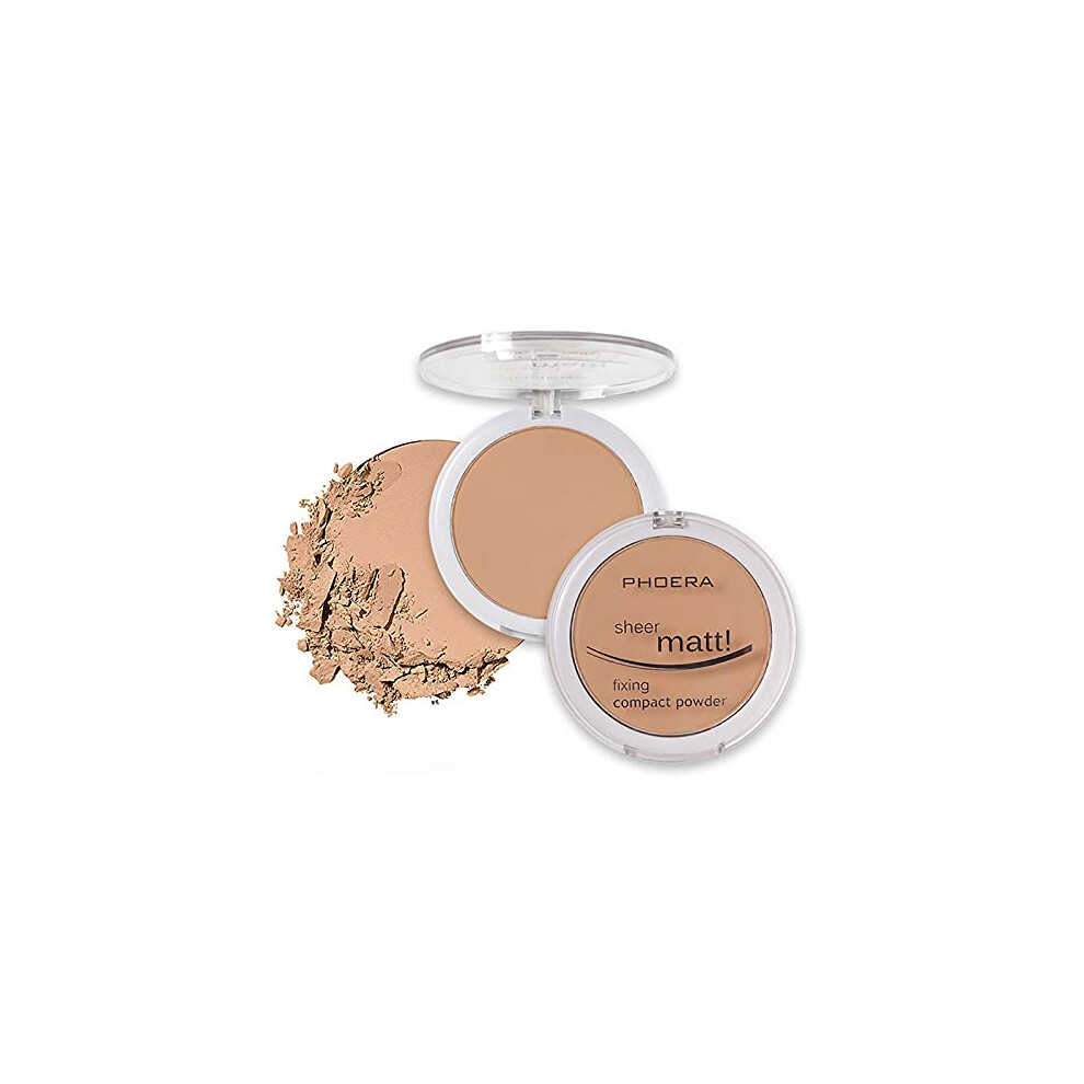 Phoera Aquapurity - Sheer Matte Fixing Powder Makeup Base Fixer Setting Powder Foundation Fixing Compact Pressed Powder Long Lasting Make Up Fixer