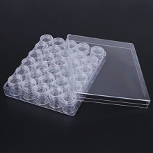30pcs Cosmetic Containers, Small Clear Container Jars Plastic Jewelry Bead Storage Container Jars for Jewellery, DIY Nail Art, Earrings, Creams Sample