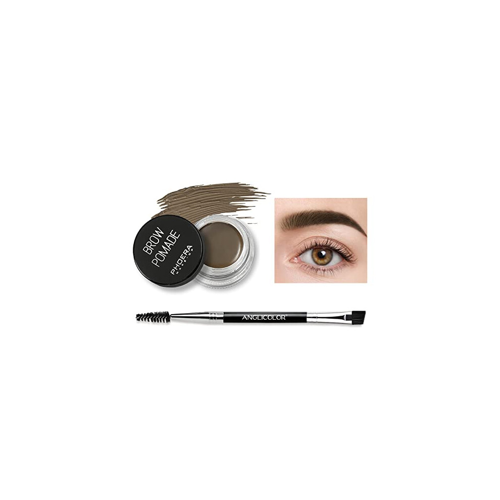 Junhe Cream Phoera 6 Colors Brow Pomade, Eyebrow Pomade Gel, ?Eyebrow Highly Pigmented Eyebrow Gel, For Eye Brow Makeup Brow Color Versatile, Defines,