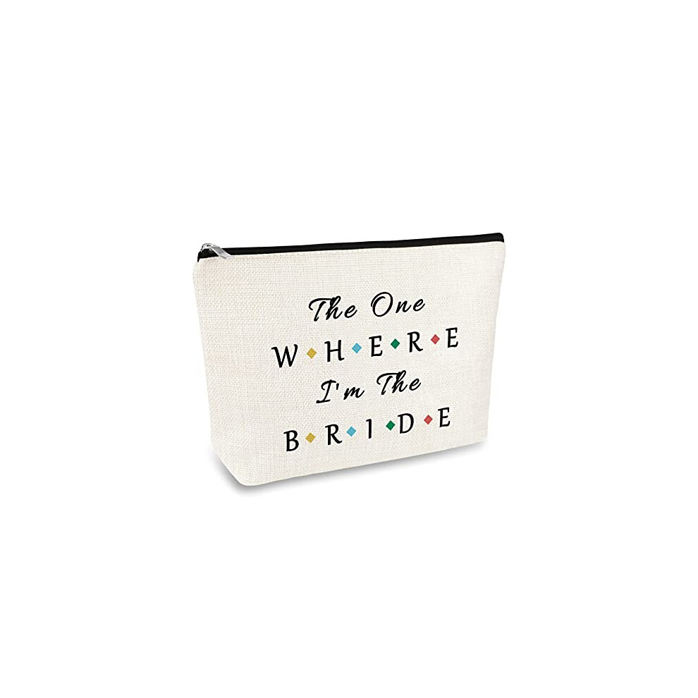 Mikela Bride Gift Bride Makeup Bag Gift Bride To Be Gift Bridal Shower Gift Newly Engaged Travel Cosmetic Bag Engagement Gift Bachelorette Party Gifts Future