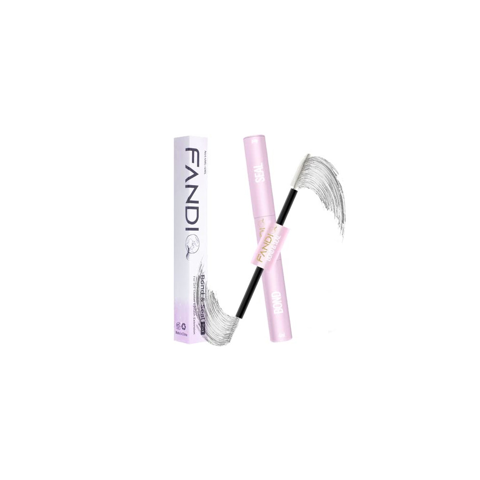 Fandiq Lash Bond And Seal, Cluster Eyelash Glue For Individual Cluster Diy Eyelash Extensions,Strong Hold Waterproof Cluster Lash Glue 4Ml+4Ml Latex-Free