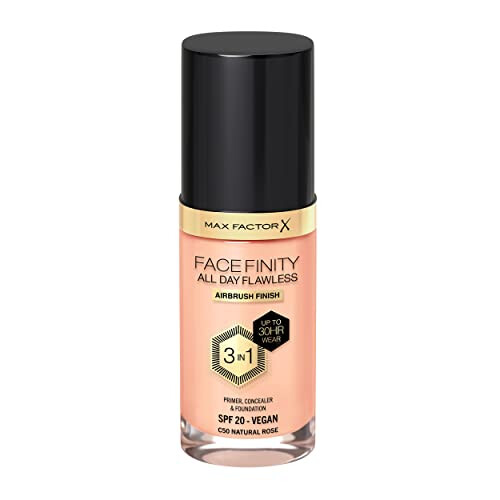 Max Factor Max Factor Facefinity 3-In-1 All Day Flawless Foundation SPF 20 C50 Natural Rose, 30ml