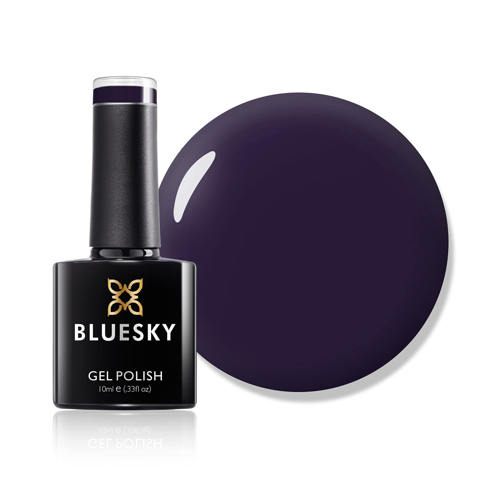 Bluesky Gel Nail Polish, Dark Dhalia 80559, Dark, Eggplant, Purple, Long Lasting, Chip Resistant, 10 ml (Requires Drying Under UV LED Lamp)