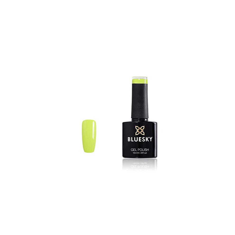 Bluesky Gel Nail Polish, Lime Zest A081, Bright Green, Long Lasting, Chip Resistant, 10 ml (Requires Curing Under UV LED Lamp)