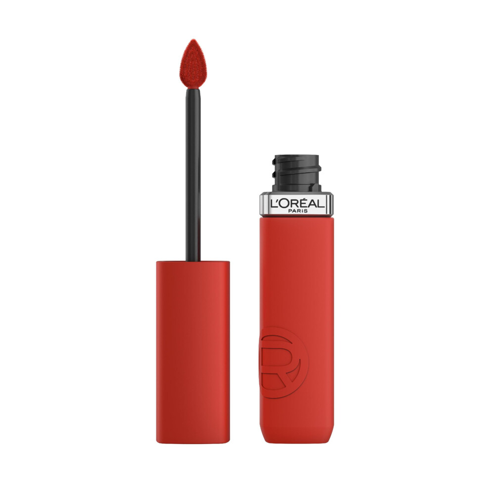 L'Or?al Paris Liquid Lipstick, Intense Colour, Longwear Matte Formula with Hyaluronic Acid, Transfer- and Smudge-Resistant, Infallible Matte