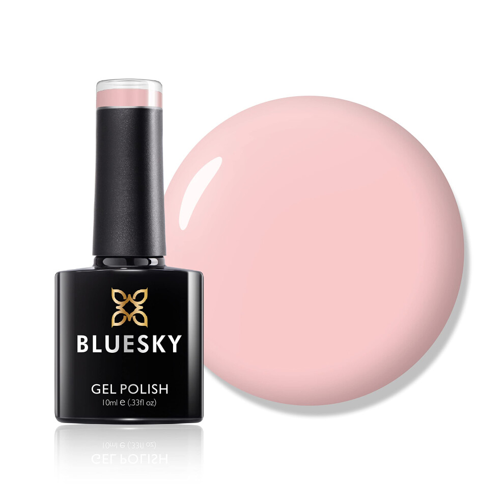 Bluesky Gel Nail Polish, Cream Pink A096, Light Pink, Pale, Salmon, Long Lasting, Chip Resistant, 10 ml (Requires Drying Under UV LED Lamp)